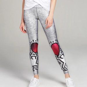 Ltd Ed! Terez Keith Haring Uplifted Heart Leggings